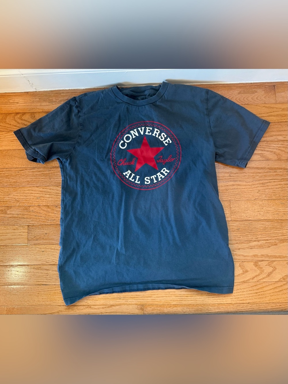 Men’s size medium Converse Navy Short Sleeve Tee with Red Star Logo